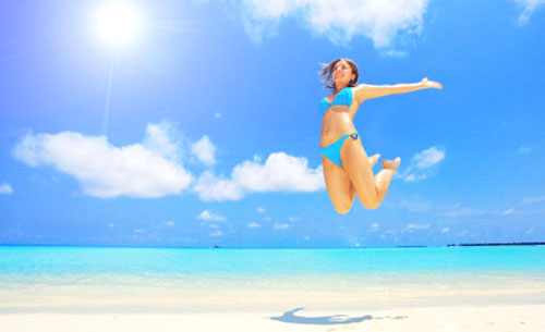 ragazza mare sole spiaggia